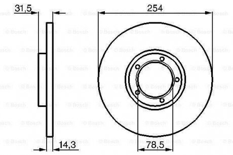 0986478345 BOSCH Тормозной диск