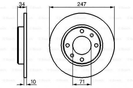 0986478359 BOSCH Тормозной диск