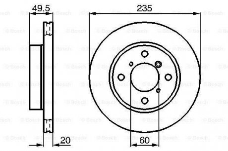 0 986 478 450 BOSCH Тормозной диск