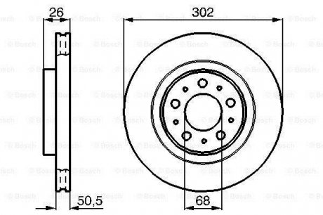 0 986 478 454 BOSCH ТОРМ. ДИСК(MIN2)