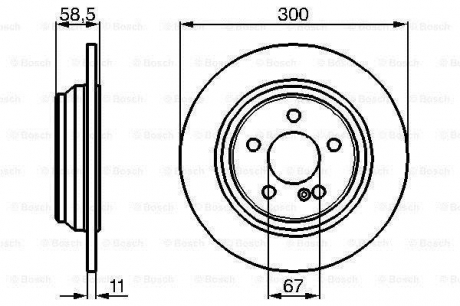 0986478472 BOSCH Тормозной диск