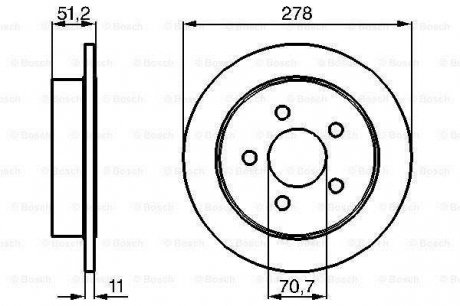 0 986 478 487 BOSCH Диск тормозной