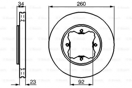 0986478568 BOSCH Диск тормозной