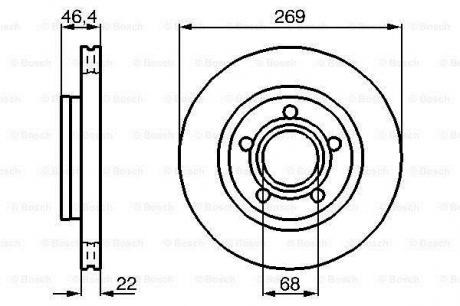 0986478574 BOSCH Диск тормозной