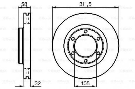 0 986 478 580 BOSCH Тормозной диск