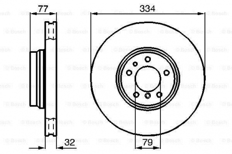 0986478623 BOSCH Тормозной диск BMW 7(E38) 5,0-4,0D F "94-"01