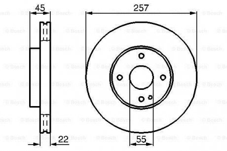 0986478638 BOSCH Тормозной диск