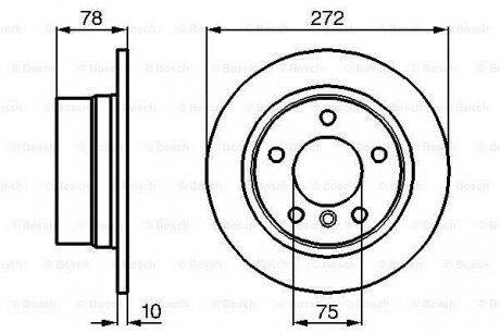 0 986 478 641 BOSCH Тормозные диски