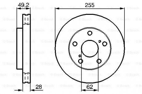 0 986 478 726 BOSCH Тормозной диск