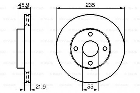 0986478787 BOSCH Тормозной диск