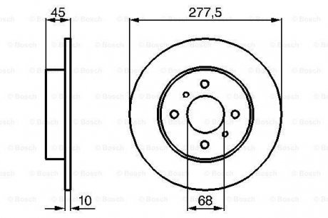 0 986 479 105 BOSCH Тормозной диск