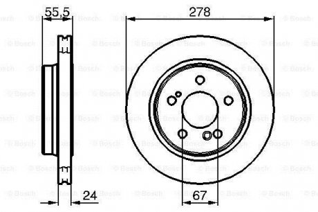 0986479133 BOSCH Тормозной диск