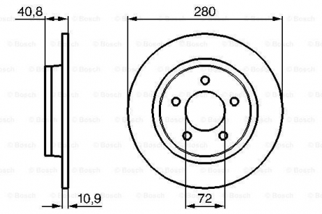 0986479181 BOSCH Диск тормозной