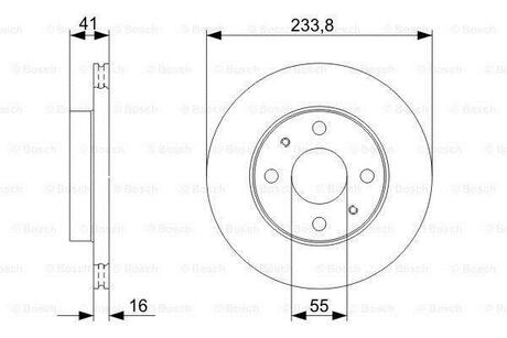 0986479352 BOSCH BOSCH Диск тормозной пер. DAIHATSU SIRION 00-