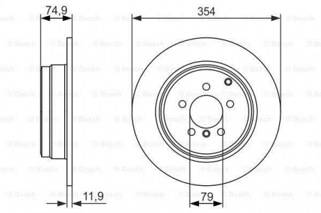 0986479612 BOSCH Тормозной диск