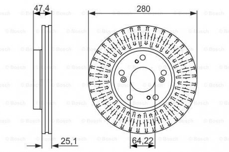 0986479625 BOSCH Диск тормозной