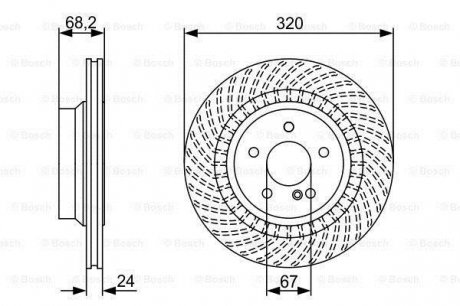 0986479654 BOSCH Тормозной диск