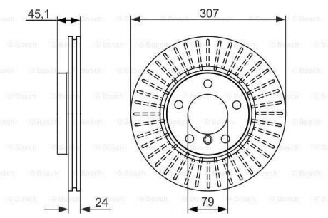 0986479726 BOSCH Тормозной диск Mini Countryman Cooper S F