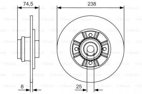 0986479760 BOSCH Тормозной диск