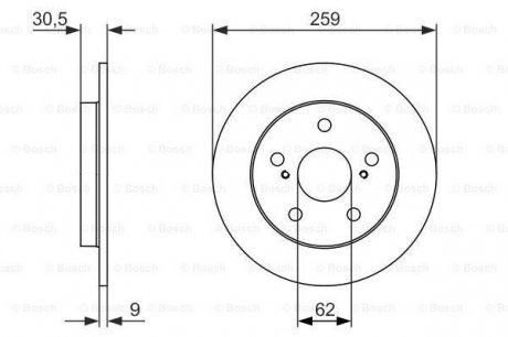 0986479765 BOSCH Тормозной диск задний