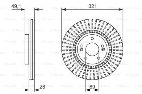 0986479786 BOSCH Диск тормозной