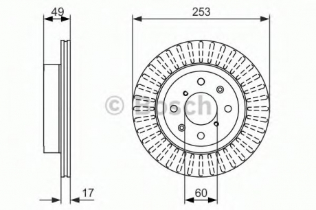 0 986 479 790 BOSCH Тормозные диски Opel Agila. Suzuki Ignis II 1.0-1.5 05.00-