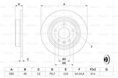 Тормозной диск BOSCH 0 986 479 C58