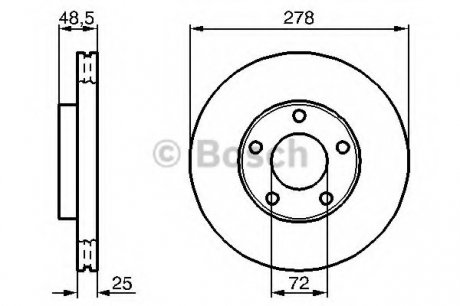 0 986 479 C68 BOSCH Тормозной диск