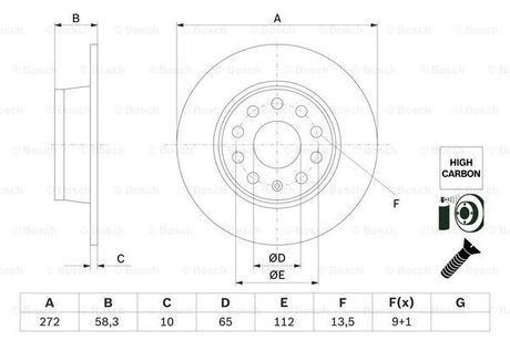 0986479F23 BOSCH TARCZA HAM.TYL