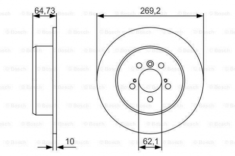 0986479R00 BOSCH Диск тормозной