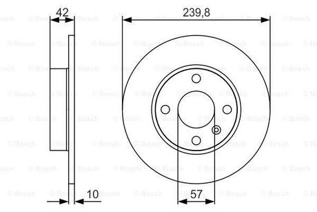 0 986 479 S52 BOSCH Тормозной диск