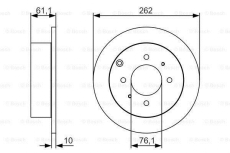 0986479S68 BOSCH Тормозной диск Bosch