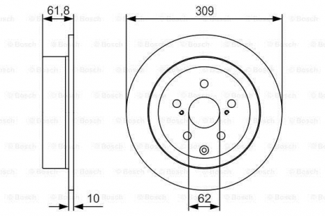 0986479T04 BOSCH Диск тормозной