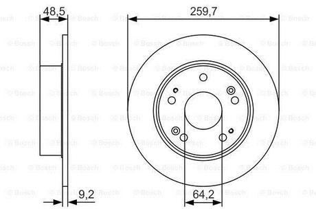 0 986 479 T81 BOSCH Тормозной диск