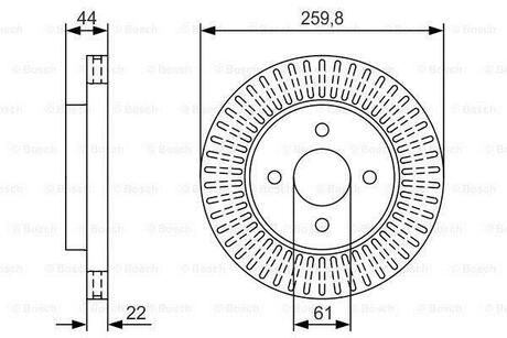 0986479U02 BOSCH BOSCH Тормозной диск пер. NISSAN Versa II -20