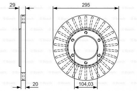 0986479U33 BOSCH Тормозной диск