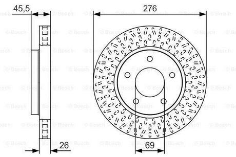 0 986 479 U40 BOSCH Диск тормозной