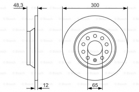 0986479V01 BOSCH Диск тормозной