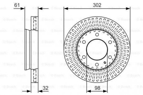 0986479V32 BOSCH Тормозной диск