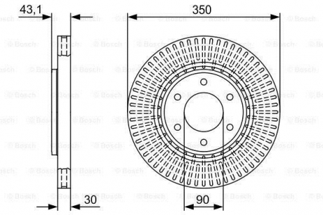 0986479V51 BOSCH Тормозной диск NISSAN/INFINITI Armada/Titan/QX56 \\F \\5,6 \\03-10