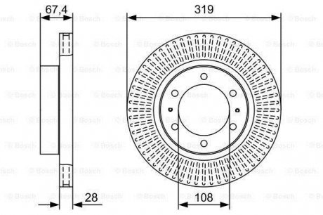 0986479W47 BOSCH Диск тормозной TOYOTA Hilux/Fortuner F 2,4-2,7 04>>