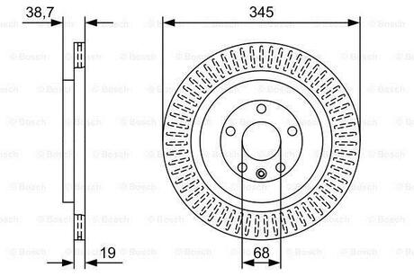 0986479W54 BOSCH BOSCH FORD Диск торм. задний Explorer 3,5 10-