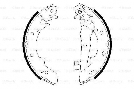 0986487013 BOSCH Тормозные колодки барабанные BMW - DE LA CHAPELLE 316/316i/316i Cabrio/318i/318i Cabrio/320i