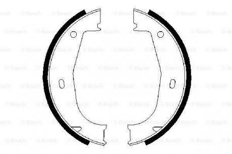 0986487520 BOSCH Тормозные колодки барабанные, к-кт.