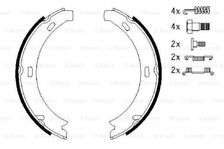 0986487584 BOSCH Тормозные колодки барабані