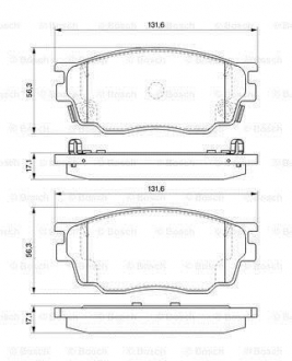 0986494078 BOSCH Тормозные колодки дискові MAZDA 6 \\1.8 \\>>07