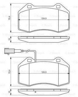 0 986 494 228 BOSCH Комплект тормозных колодок, дисковый тормоз