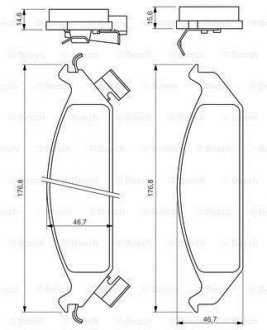 0986494313 BOSCH Тормозные колодки дисковые, к-кт.