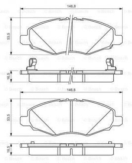 0986494326 BOSCH ТОРМОЗНЫЕ КОЛОДКИ ПЕРЕДНИЕ