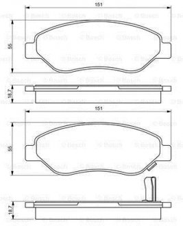 0 986 494 345 BOSCH КОЛОДКИ ТОРМОЗНЫЕ ДИСКОВЫЕ OPEL CORSA D 1.41.7 CDTI 06- VAUXHALL CORSA MK III (D) (L8) 1.41.7 CDTI